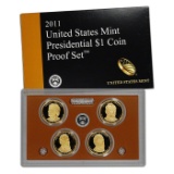2011 United State Mint Presidential Dollar Proof Set. 4 Coins Inside.