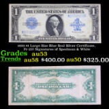 1923 $1 Large Size Blue Seal Silver Certificate, Fr-237 Signatures of Speelman & White Grades Select