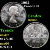 1962 Canada Dollar $1 Grades GEM++ Unc