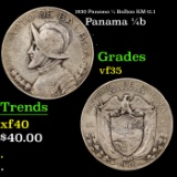 1930 Panama 1/4 Balboa KM-11.1 Grades vf++