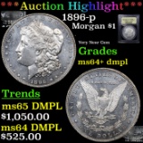 ***Auction Highlight*** 1896-p Morgan Dollar $1 Graded Choice Unc+ DMPL By USCG (fc)