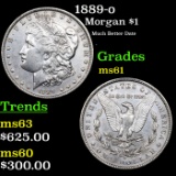 1889-o Morgan Dollar $1 Grades BU+
