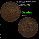 Ca. 1920 China (Republic Period) 10 Cash Y-303 Grades xf