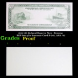 Proof 1915 $20 Federal Reserve Note - Reverse BEP Intaglio Souvenir Card B-061, ANA '83 Grades Proof