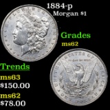 1884-p Morgan Dollar $1 Grades Select Unc
