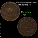 1894 Hungary 2 Filler KM-481 Grades vf+