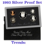1993 United States Mint Silver Proof Set. 5 Coins Inside. No Box.