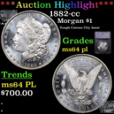 ***Auction Highlight*** 1882-cc Morgan Dollar $1 Graded ms64 pl BY SEGS (fc)