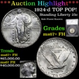 ***Auction Highlight*** 1924-d Standing Liberty Quarter TOP POP! 25c Graded ms67+ FH By SEGS (fc)