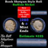Buffalo Nickel Shotgun Roll in Old Bank Style 'Bell Telephone'  Wrapper 1928 & S Mint Ends
