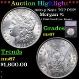 ***Auction Highlight*** 1896-p Morgan Dollar Near TOP POP! $1 Graded ms67 BY SEGS (fc)