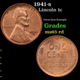 1941-s Lincoln Cent 1c Grades GEM Unc RD