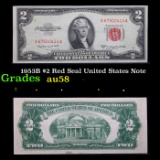 1953B $2 Red Seal United States Note Grades Choice AU/BU Slider