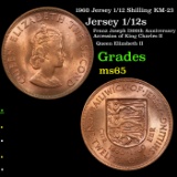 1960 Jersey 1/12 Shilling KM-23 Grades GEM Unc