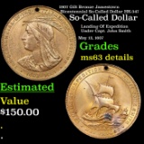 1907 Gilt Bronze Jamestown Bicentennial So-Called Dollar So-Called-Dollar $1 HK-347 Grades Unc Detai