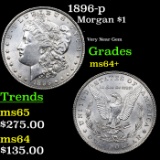 1896-p Morgan Dollar $1 Grades Choice+ Unc