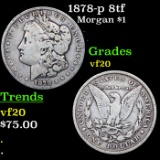 1878-p 8tf Morgan Dollar $1 Grades vf, very fine
