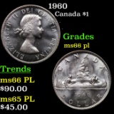 1960 Canada Dollar $1 Grades GEM+ UNC PL