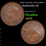 1944P Australia 1 Penny KM-36 Grades Choice AU