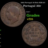 1883 Portugal 20 Reis KM-527 Grades vf++