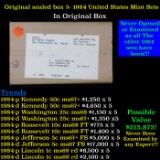 Original sealed Box of 5x 1984 United States Mint
