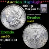 ***Auction Highlight*** 1890-p Morgan Dollar $1 Graded ms65 BY SEGS (fc)