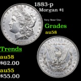 1883-p Morgan Dollar $1 Grades Choice AU/BU Slider