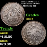 1886Ca MM Mexico 8 Reales Silver KM-377.2 Grades Select AU