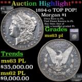 ***Auction Highlight*** 1894-o Morgan Dollar TOP POP! $1 Graded ms63 pl BY SEGS (fc)