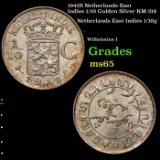 1942S Netherlands East Indies 1/10 Gulden Silver KM-318 Grades GEM Unc