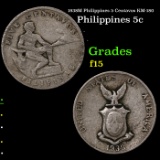 1938M Philippines 5 Centavos KM-180 Grades f+