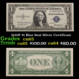 1935F $1 Blue Seal Silver Certificate Grades Gem CU