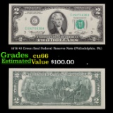 1976 $2 Green Seal Federal Reserve Note (Philadelphia, PA) Grades Gem+ CU