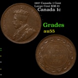 1917 Canada 1 Cent Large Cent KM-21 Grades Choice AU