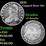 1831 Capped Bust Half Dollar 50c Grades vf details