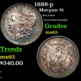 1889-p Morgan Dollar $1 Grades GEM Unc