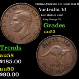 1939(m) Australia 1/2 Penny KM-41 Grades Select AU