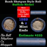 Buffalo Nickel Shotgun Roll in Old Bank Style 'Bell Telephone'  Wrapper 1929 & S Mint Ends