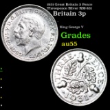 1931 Great Britain 3 Pence Threepence Silver KM-831 Grades Choice AU