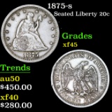1875-s Twenty Cent Piece 20c Grades xf+