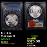 PCGS 1881-s Morgan Dollar $1 Graded ms65 By PCGS