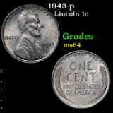 1943-p Lincoln Cent 1c Grades Choice Unc