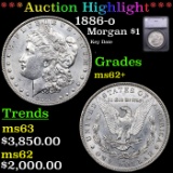 ***Auction Highlight*** 1886-o Morgan Dollar $1 Graded ms62+ BY SEGS (fc)