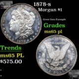 1878-s Morgan Dollar $1 Grades GEM Unc PL