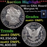 ***Auction Highlight*** 1881-cc Morgan Dollar GSA Hoard $1 Grades Select Unc+ DMPL (fc)