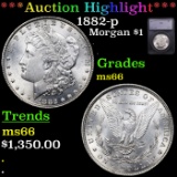 ***Auction Highlight*** 1882-p Morgan Dollar $1 Graded ms66 BY SEGS (fc)