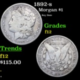 1892-s Morgan Dollar $1 Grades f, fine