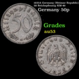 1935A Germany (Weimar Republic) 50 Reichspfennig KM-49 Grades Select AU