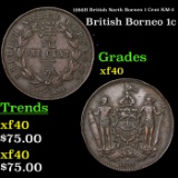 1886H British North Borneo 1 Cent KM-2 Grades xf