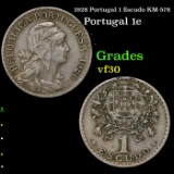 1928 Portugal 1 Escudo KM-578 Grades vf++